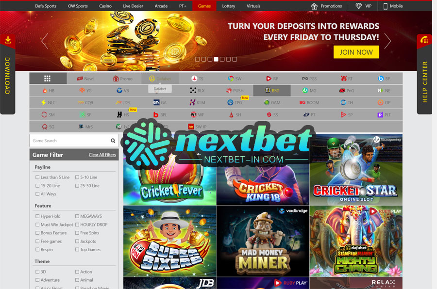 nextbet Games and Providers